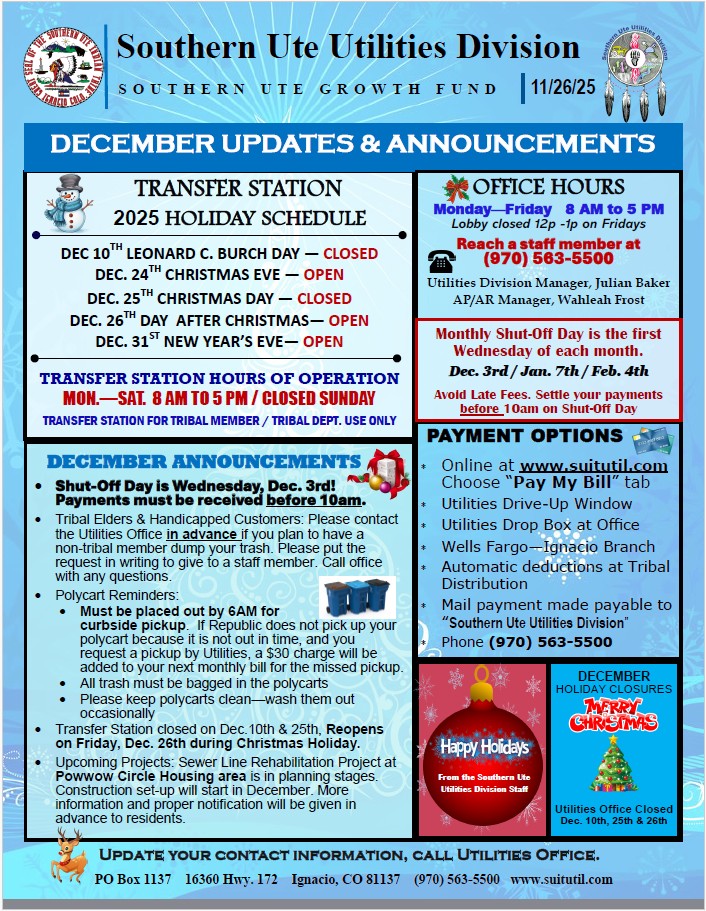 December 2025 Updates and Announcements