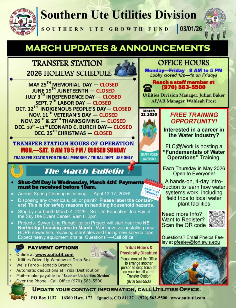 March 2026 Updates/ Announcements