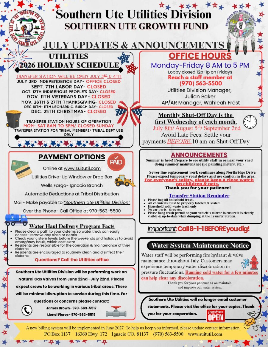 Utilities July 2026 Updates and Announcements